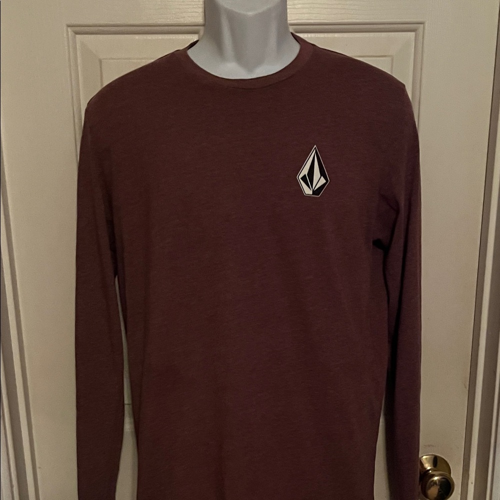 Volcom Men's Burgundy Long Sleeve Tee
